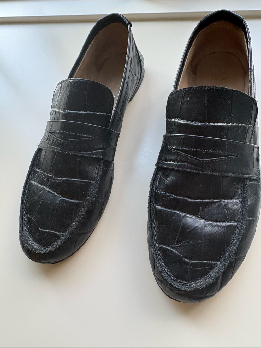 Jamie Haller Penny Loafer Black Croc